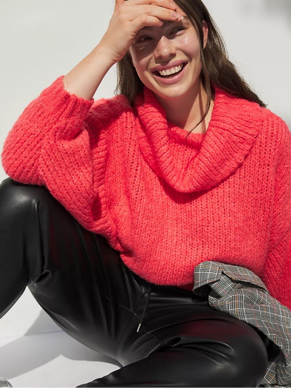 Pilcro Coral Zamora Cowl-Neck Chunky Sweater